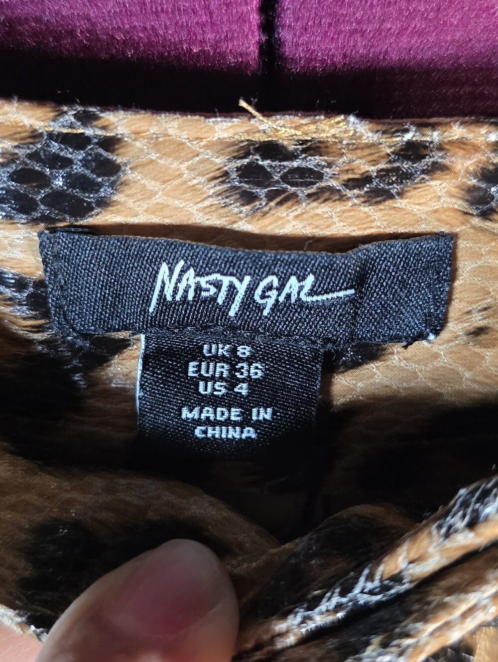 $179 MSRP Nasty Gal Leopard Print Straight Leg Pants Size 4 NWT
